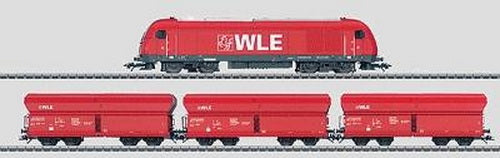Marklin 26548 HO Scale WLE Diesel Locomotive w/3 Hoppers LN/Box