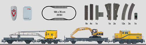 Marklin 29181 Construction Site HO Gauge Diesel Starter Train Set