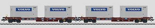 Marklin 47454 HO Scale Deep Well 2-Flatcar Set w/Loads LN/Box