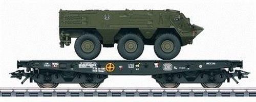 Marklin 48729 HO Scale Flatcar with Fuchs Armored Vehicle
