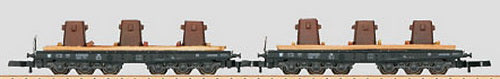 Marklin 82356 Z German Federal Railroad DB Heavy Duty Flat Car Set (Set of 2)