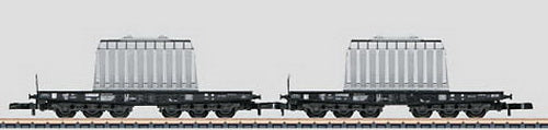 Marklin 82359 Z German Federal Railroad DB 705 Heavy-Duty Flat Car (Set of 2)