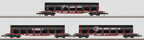 Marklin 82599 Z German Railroad DB AG Type Snps 719 Double Stake Car (Set of 3)