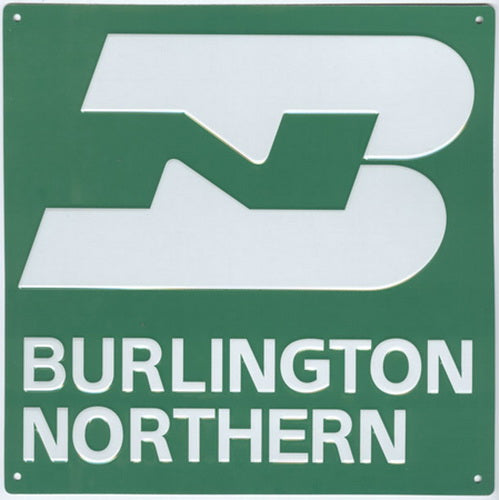 Microscale 10027 Burlington Northern  Die-Cut Metal Sign