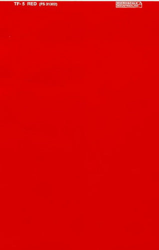 Microscale TF-5 Red Trim Film Waterslide Decal Sheet