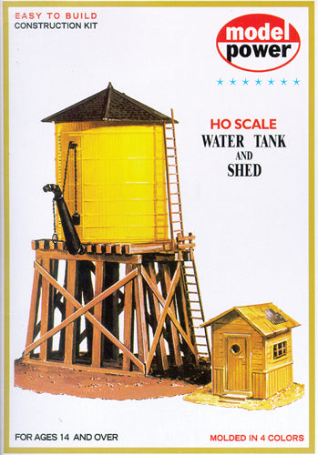 Model Power 428 HO Scale Water Tank & Shed Building Kit