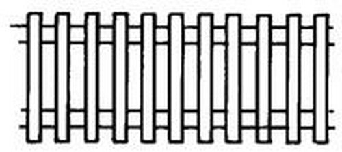 Plastruct 90464 HO 3/32" x 28" x 29/64" Picket Fence
