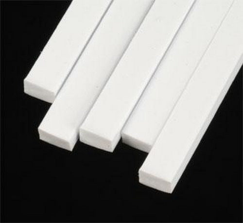 Plastruct 90799 .250 x 10" x .156" Styrene Strip (Pack of 5)