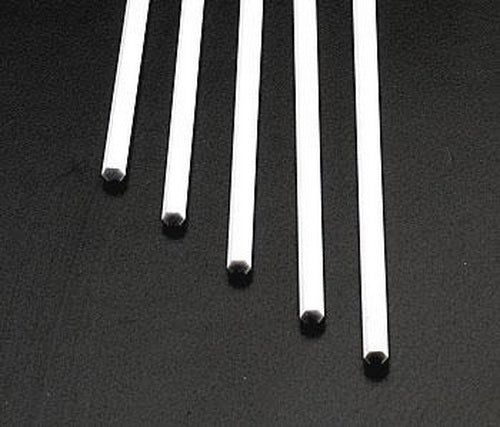 Plastruct 90877 .125" x 10" Hexagonal Styrene Rod (Pack of 5)