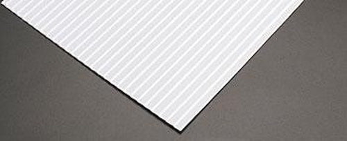 Plastruct 91554 11" x 1/4" x 7" White Clapboard Siding Sheet (Pack of 2)