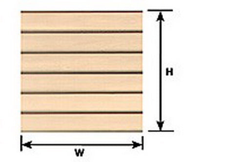 Plastruct 91558 22" x 1/4" x 7" Clapboard Siding Sheet (Pack of 2)