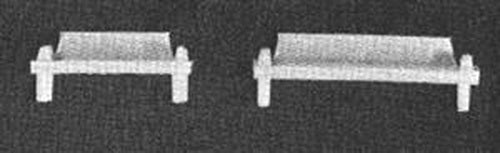 Plastruct 94771 O 7-1/4" x 1/2" Concrete Bench Set