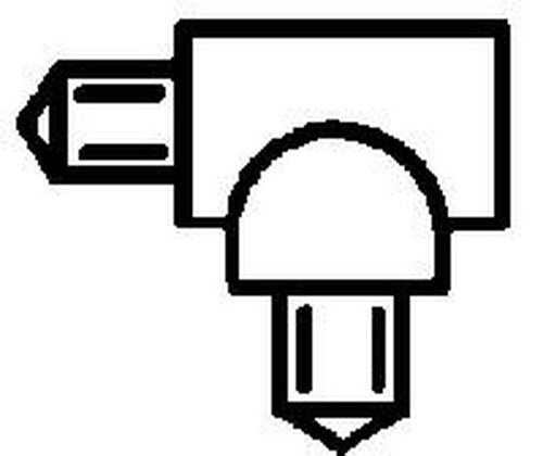 Plastruct 95201 3/32" 90° Round Piping Tee (Pack of 5)