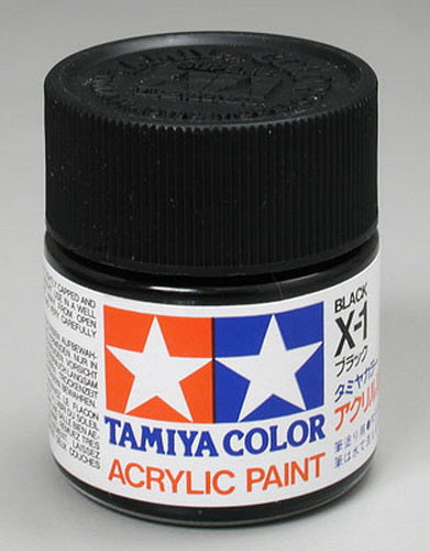 Tamiya 81001 Acrylic Black X-1 3/4 oz. Bottle