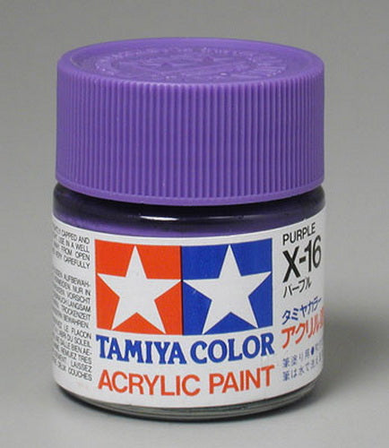 Tamiya 81016 X-16 Purple Gloss Acrylic Paint - 23 ml. Bottle