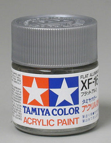 Tamiya 81316 XF-16 Flat Aluminum Acrylic Paint - 23 ml. Bottle