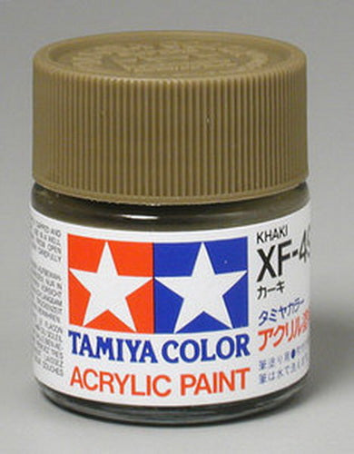 Tamiya 81349 XF-49 Khaki Flat Acrylic Paint - 23 ml. Bottle