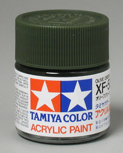 Tamiya 81358 XF-58 Olive Green Flat Acrylic Paint - 23 ml. Bottle