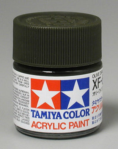 Tamiya 81362 XF-62 Olive Drab Flat Acrylic Paint - 23 ml. Bottle