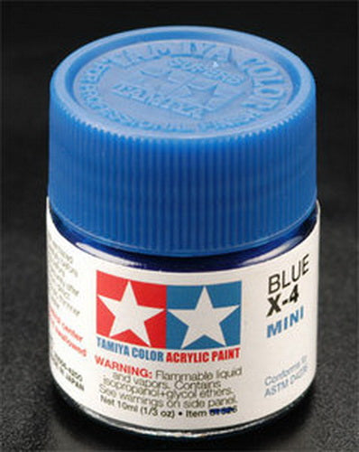 Tamiya 81504 Acrylic Mini X-4 Blue - 10ml Bottle Paint