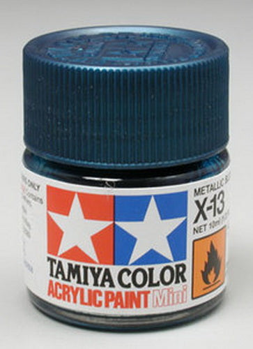 Tamiya 81513 Acrylic Mini X-13 Metallic Blue - 10ml Bottle Paint
