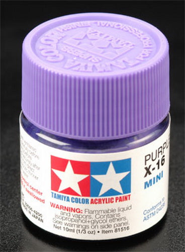Tamiya 81516 X-16 Purple Gloss Acrylic Mini Paint 10 ml Bottle