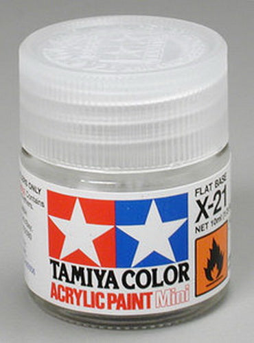 Tamiya 81521 X-21 Flat Base Acrylic Mini Paint 10 ml Bottle