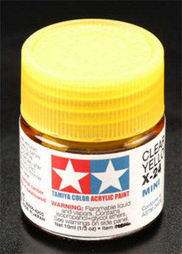 Tamiya 81524 X-24 Clear Yellow Acrylic Mini Paint 10 ml Bottle