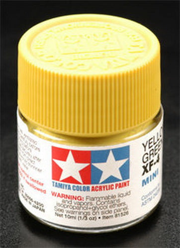 Tamiya 81704 XF-4 Yellow Green Acrylic Mini Paint 10 ml Bottle