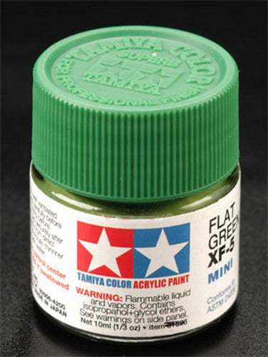 Tamiya 81705 XF-5 Flat Green Acrylic Mini Paint 10 ml Bottle