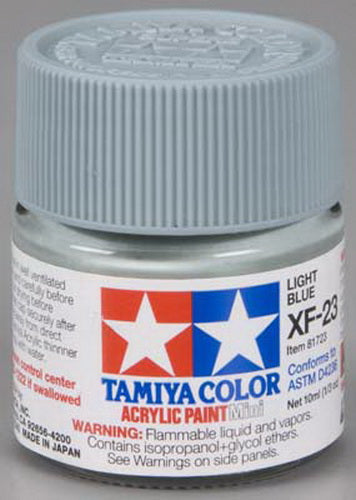Tamiya 81723 XF-23 Light Blue Acrylic Mini Paint 10 ml Bottle