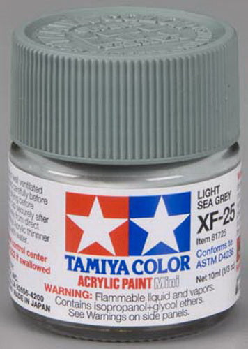Tamiya 81725 XF-25 Light Sea Grey Acrylic Mini Paint 10 ml Bottle