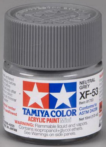 Tamiya 81753 XF-53 Neutral Grey Acrylic Mini Paint 10 ml. Bottle