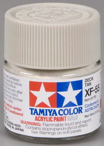 Tamiya 81755 XF-55 Deck Tan Acrylic Mini Paint 10 ml Bottle