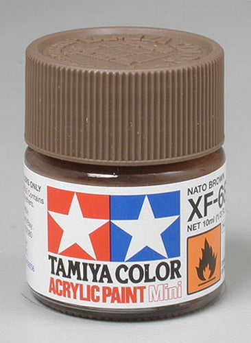 Tamiya 81768 XF-68 NATO Brown Acrylic Mini Paint 10 ml Bottle