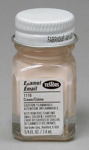 Testors 1116TT Cream Gloss Enamel Paint - 1/4 oz. Bottle