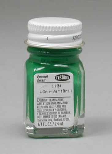 Testors 1124TT Green Gloss Enamel Paint 1/4 Oz. Bottle