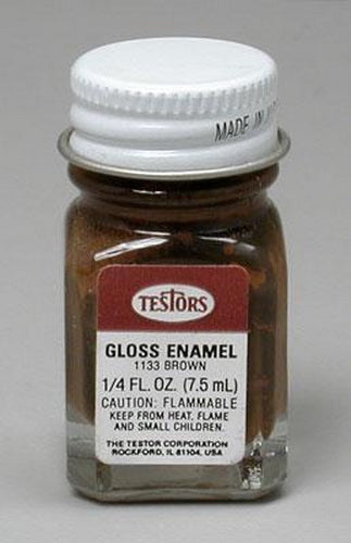 Testors 1133TT Light Brown Gloss Enamel Paint - 1/4 oz. Bottle