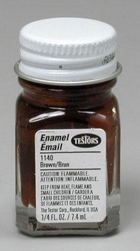 Testors 1140TT Brown Gloss Enamel Paint - 1/4 oz. Bottle
