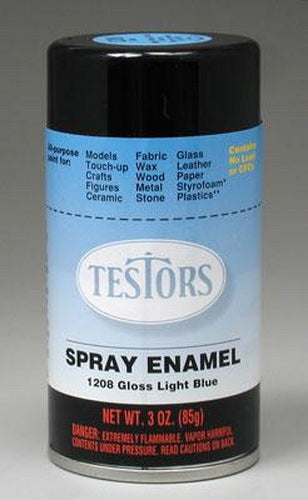 Testors 1208C Light Blue Gloss Enamel 3 oz. Spray Paint Can