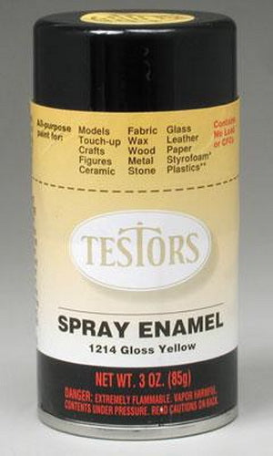 Testors 1214T Yellow Gloss Enamel 3 Oz. Spray Can