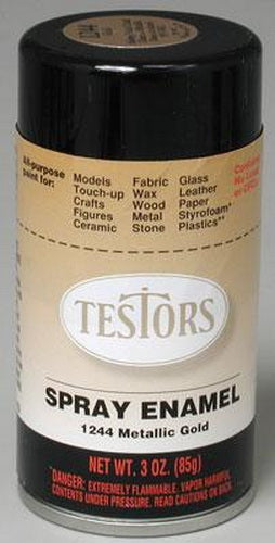 Testors 1244T Gold Metallic Enamel 3 oz. Spray Paint Can