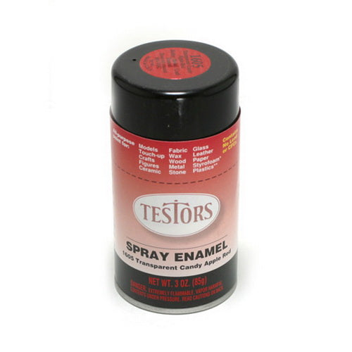 Testors 1605T Custom Red Transparent Enamel 3 oz. Spray Paint Can