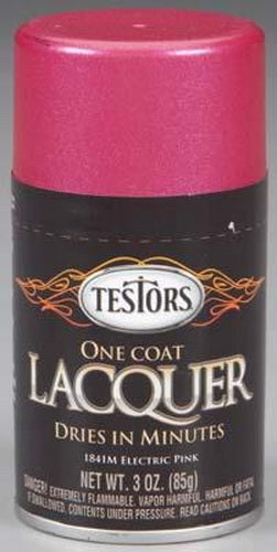 Testors 1841M Electric Pink One Coat Lacquer 3 oz. Spray Paint Can