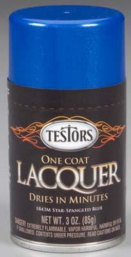 Testors 1843M Star Blue One Coat Lacquer 3 oz. Spray Paint Can
