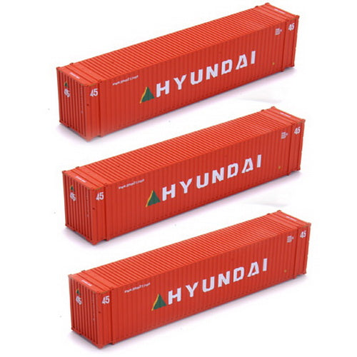 Athearn 28860 HO RTR 45' Container, Hyundai (3)