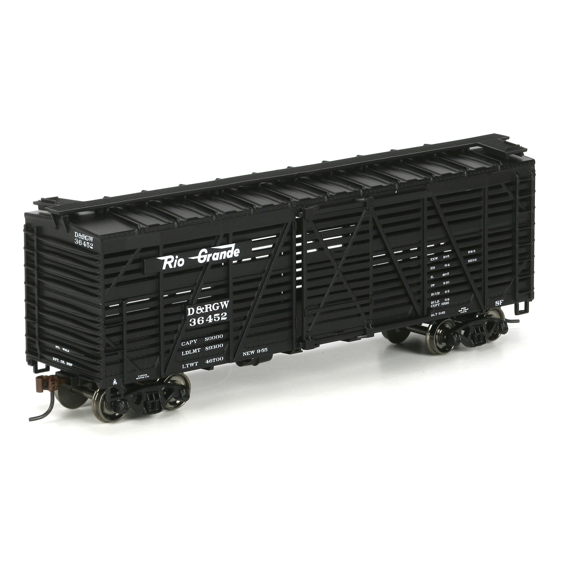 Athearn 75939 D&RGW HO RTR 40' Stock Car #36452