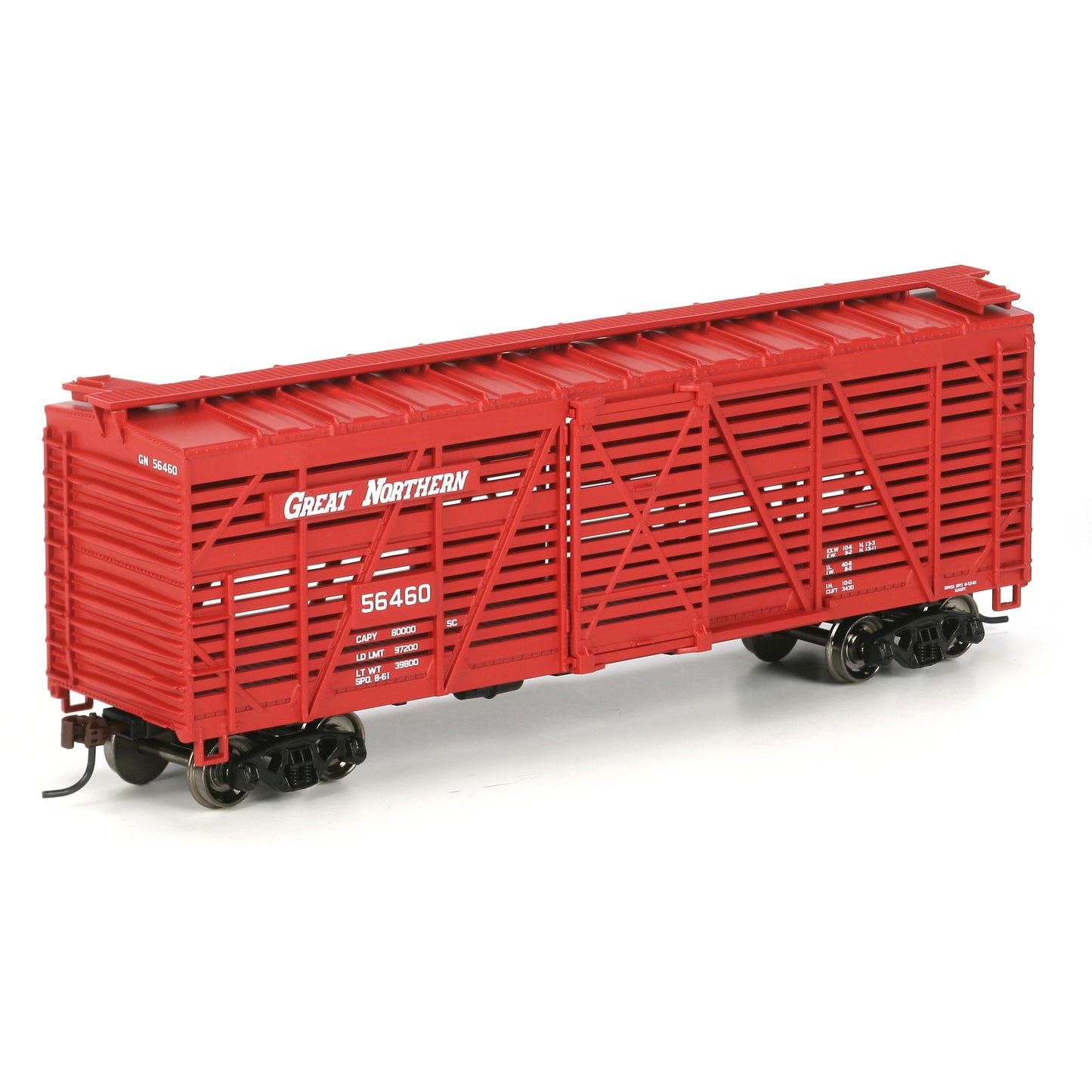 Athearn 75944 HO Great Northern RTR 40' Red Stock Car #56460