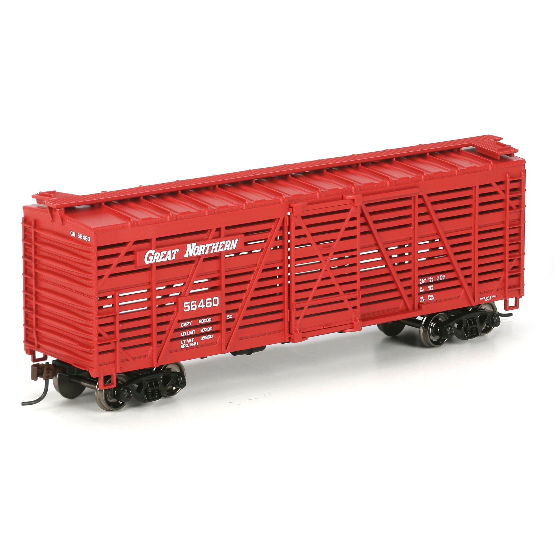 Athearn 75944 HO Great Northern RTR 40' Red Stock Car #56460