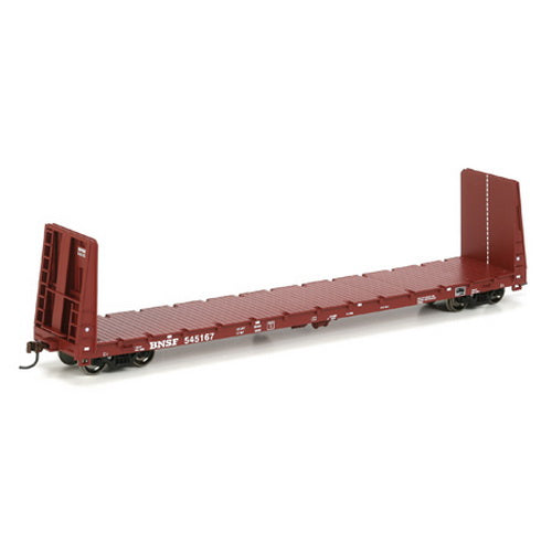 Athearn 88129 HO Scale BNSF 60' Bulkhead Flatcar #545167